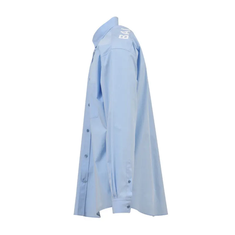 Balenciaga Back Logo Cotton Poplin Shirt 'Light Blue' 508465TWB044850 sold by KicksCrew product image thumbnail 3