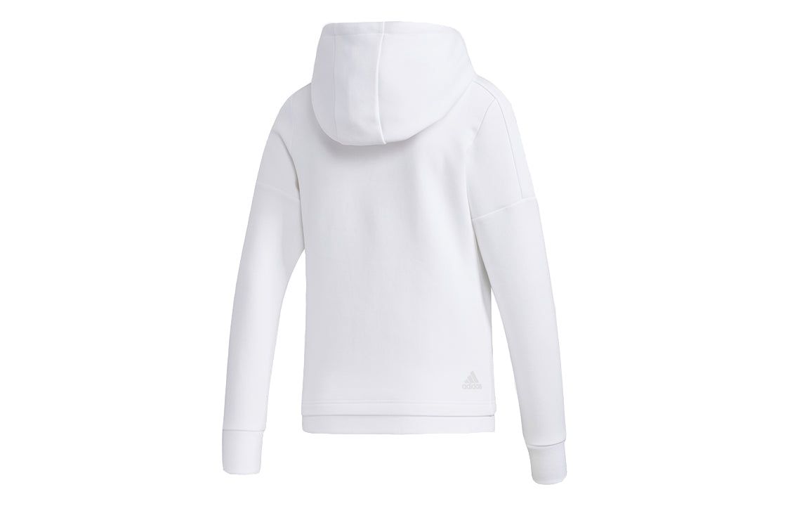 (WMNS) adidas MUST HAVE Hooded Sweatshirt 'White' GM1413 sold by KicksCrew product image thumbnail 2