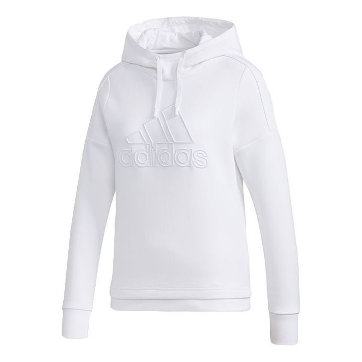 (WMNS) adidas MUST HAVE Hooded Sweatshirt 'White' GM1413 sold by KicksCrew