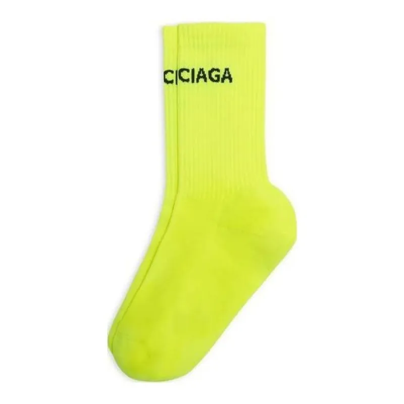 Balenciaga Socks 'Yellow Fluo Silver' 585526479B07260 sold by KicksCrew