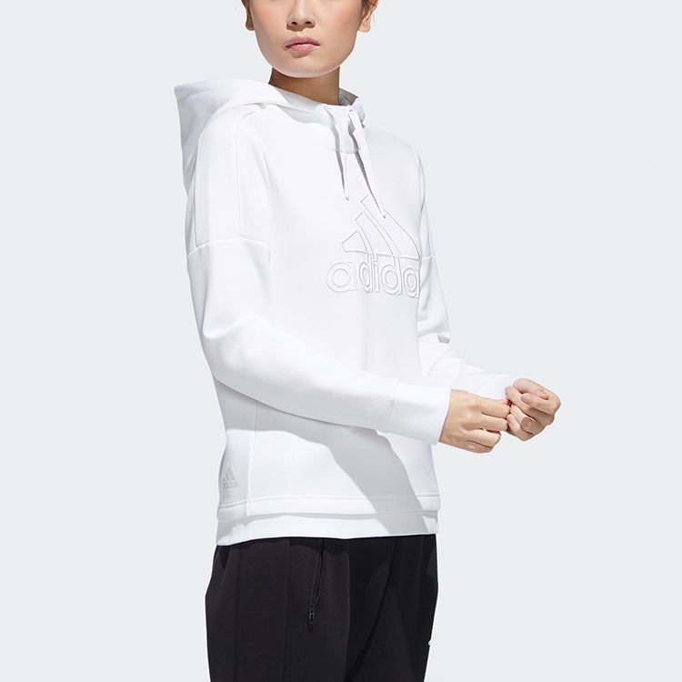 (WMNS) adidas MUST HAVE Hooded Sweatshirt 'White' GM1413 sold by KicksCrew product image thumbnail 5