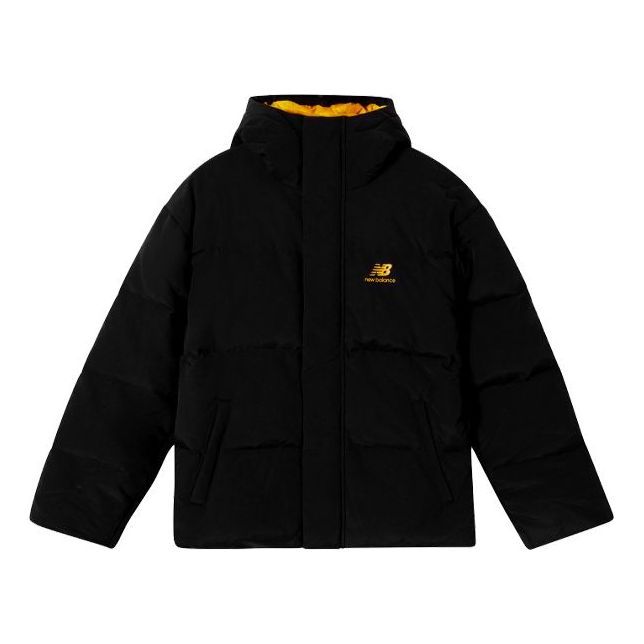 New Balance Warm Down Jacket 'Black Orange' AMJ04347-BK sold by KicksCrew