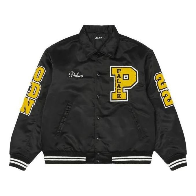 Palace FW22 Satin Varsity Jacket 'Black' P23JK023 sold by KicksCrew