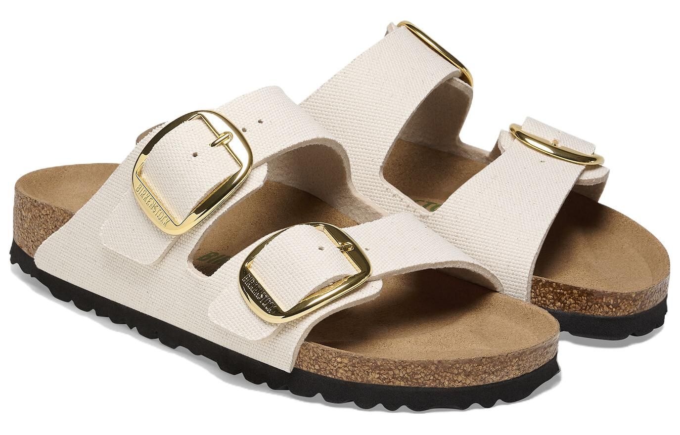 Birkenstock Arizona Big Buckle Rivet Logo Textile Narrow Fit 'Vegan Canvas Eggshell' 1025563 sold by KicksCrew product image thumbnail 4