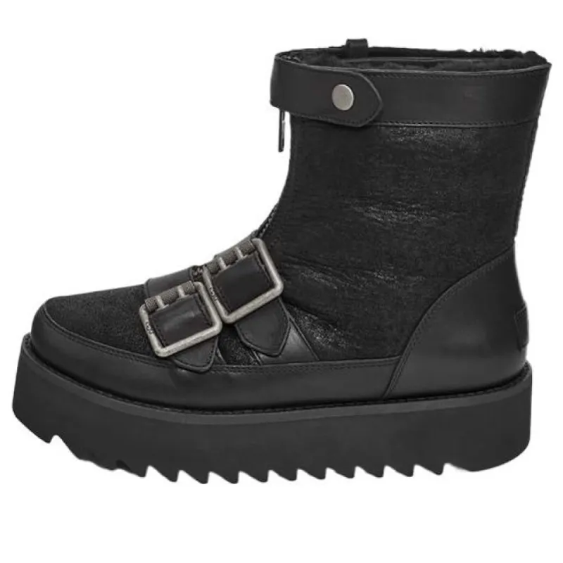 (WMNS) UGG Moto Punk Mini Boots 'Black' 1106272-BLK sold by KicksCrew