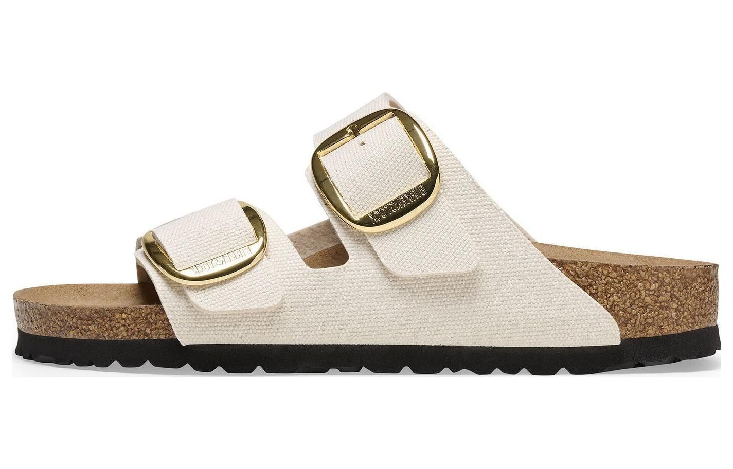 Birkenstock Arizona Big Buckle Rivet Logo Textile Narrow Fit 'Vegan Canvas Eggshell' 1025563 sold by KicksCrew product image thumbnail 2