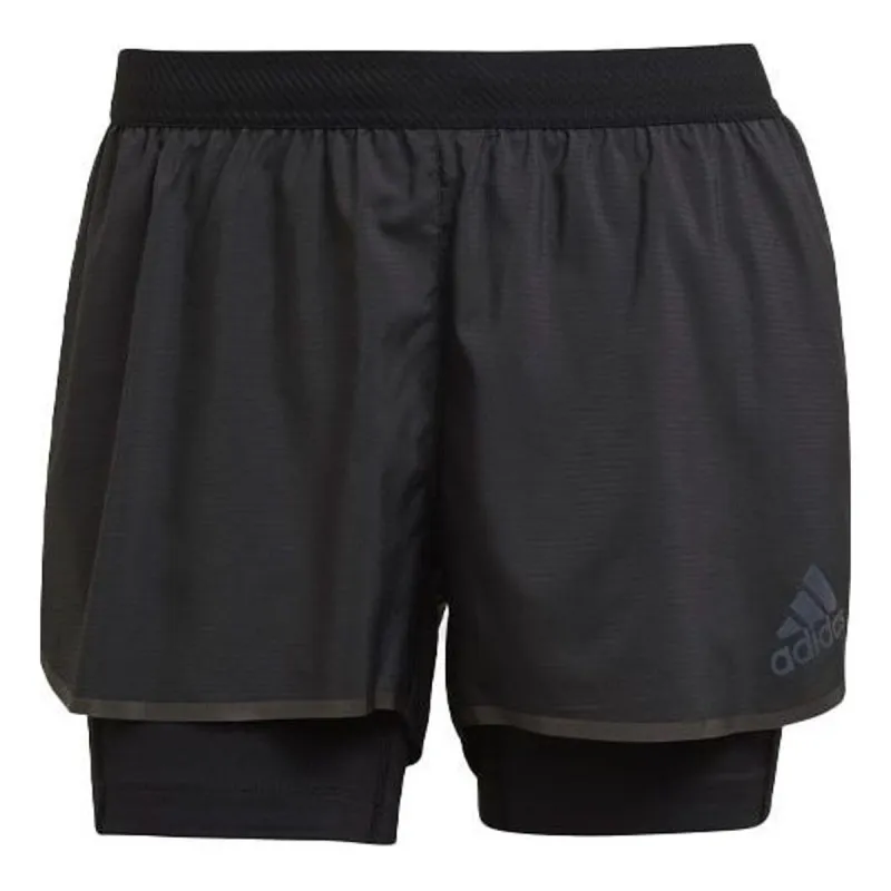 (WMNS) adidas Adizero 2 in 1 Shorts 'Black' H31150 sold by KicksCrew