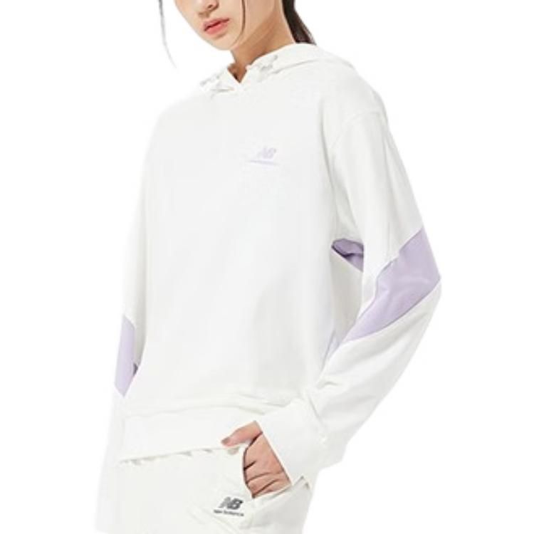 (WMNS) New Balance Sportswear Hoodie 'White Purple' 5CC39342-IV sold by KicksCrew product image thumbnail 5