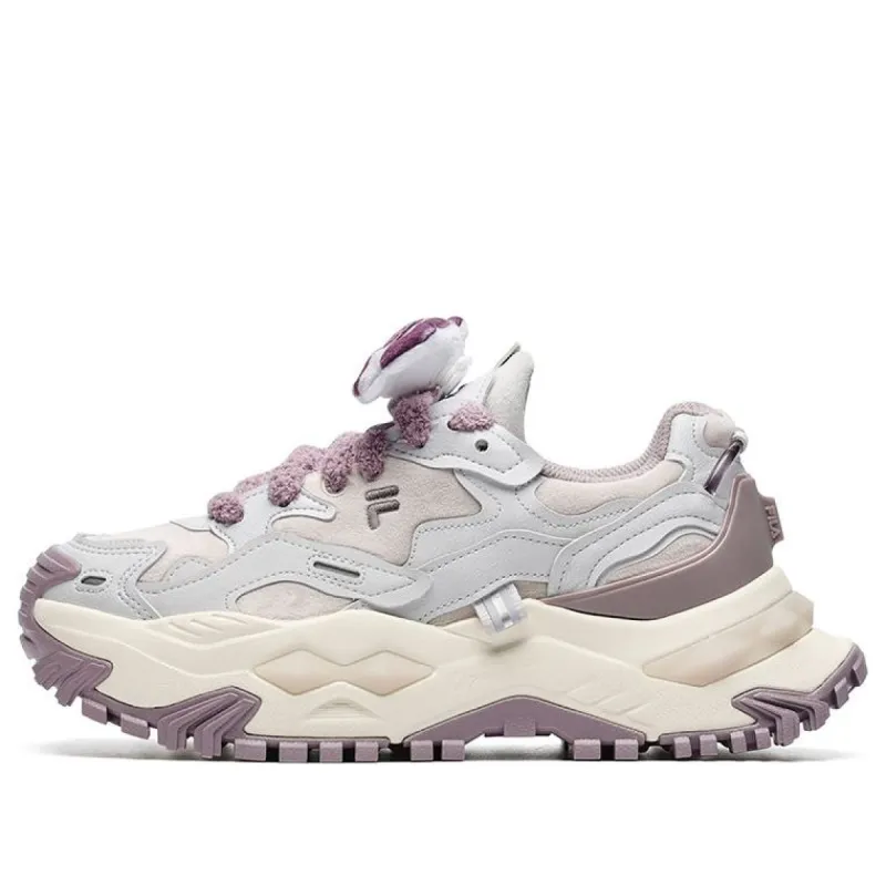 (WMNS) FILA FUSION Bianco Sneakers 'White Purple' T12W241301FLL sold by KicksCrew