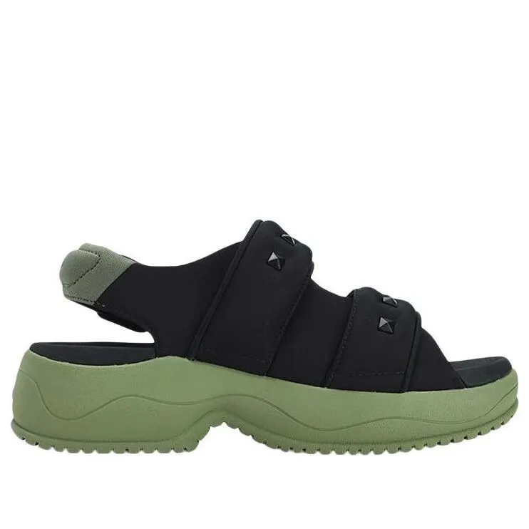 (WMNS) FILA Puff Sandals 'Black Green' F12W321401FBO sold by KicksCrew product image thumbnail 2