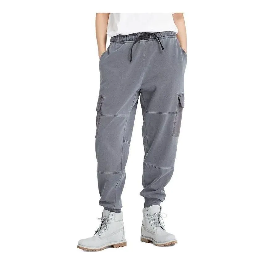 Timberland Mixed Media Garment Dye Sweatpants 'Grey' A6JT5-001 sold by KicksCrew
