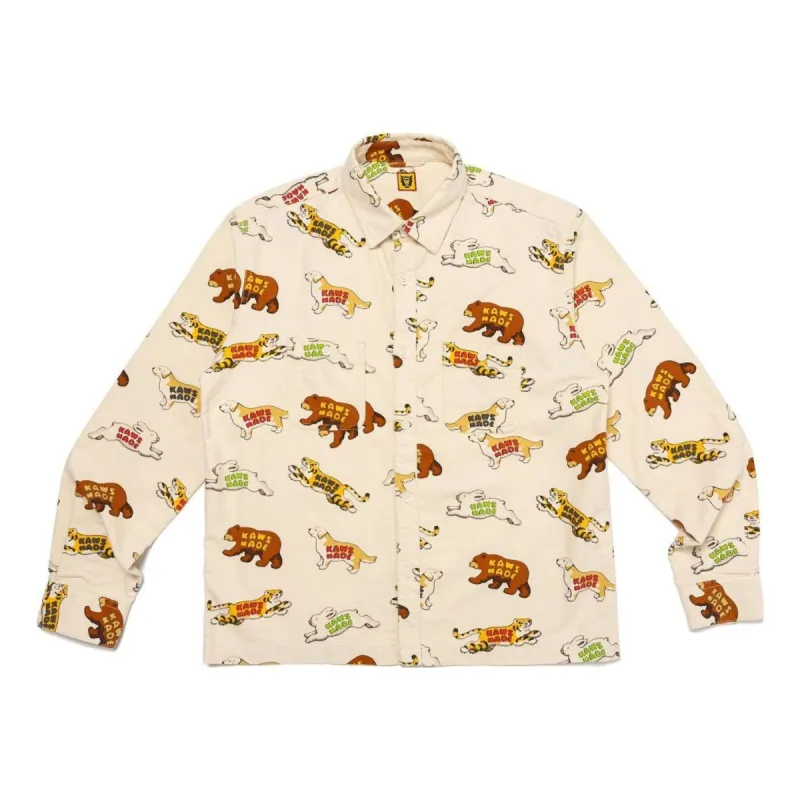 HUMAN MADE x KAWS Animal Patterned Shirt 'White' XX26SH001 sold by KicksCrew