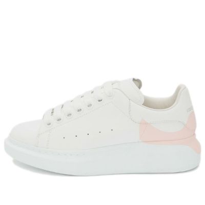 (WMNS) Alexander McQueen Oversized Sneaker 'White Pink Heel' 650789WHZ4U9648 sold by KicksCrew