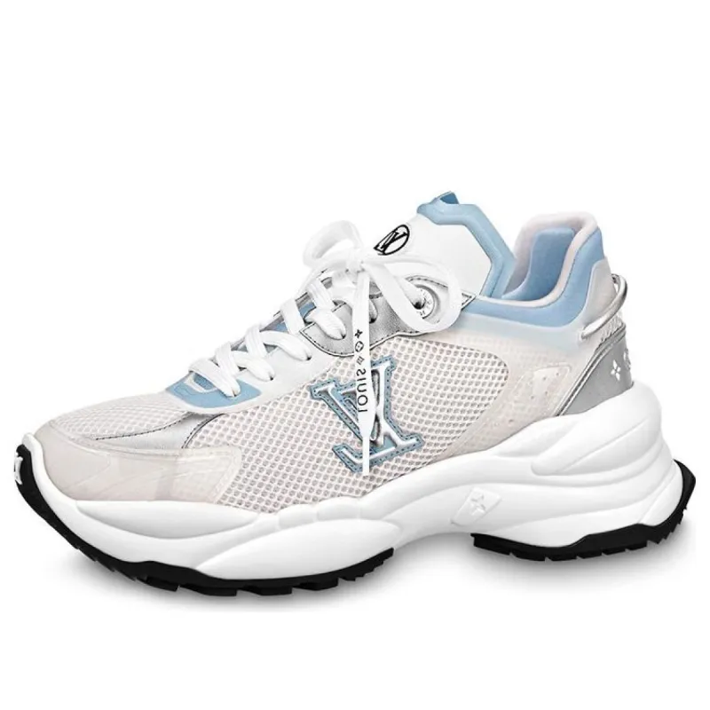 (WMNS) LOUIS VUITTON Run 55 Sneakers 'White Blue' 1ABVII sold by KicksCrew