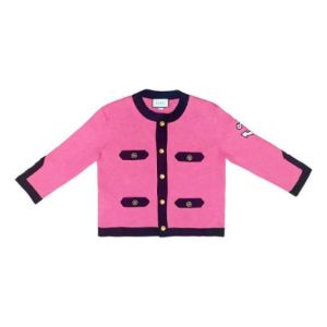 (WMNS) Gucci Fashion Jacket 'Pink Black' 566610-XKAON-5053 sold by KicksCrew