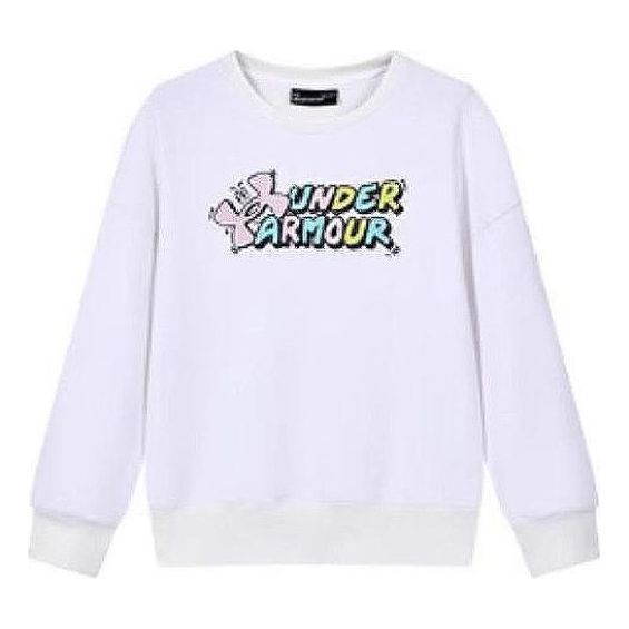(GS) Under Armour Logo Graphic Crew Sweater 'White' 234203751 sold by KicksCrew