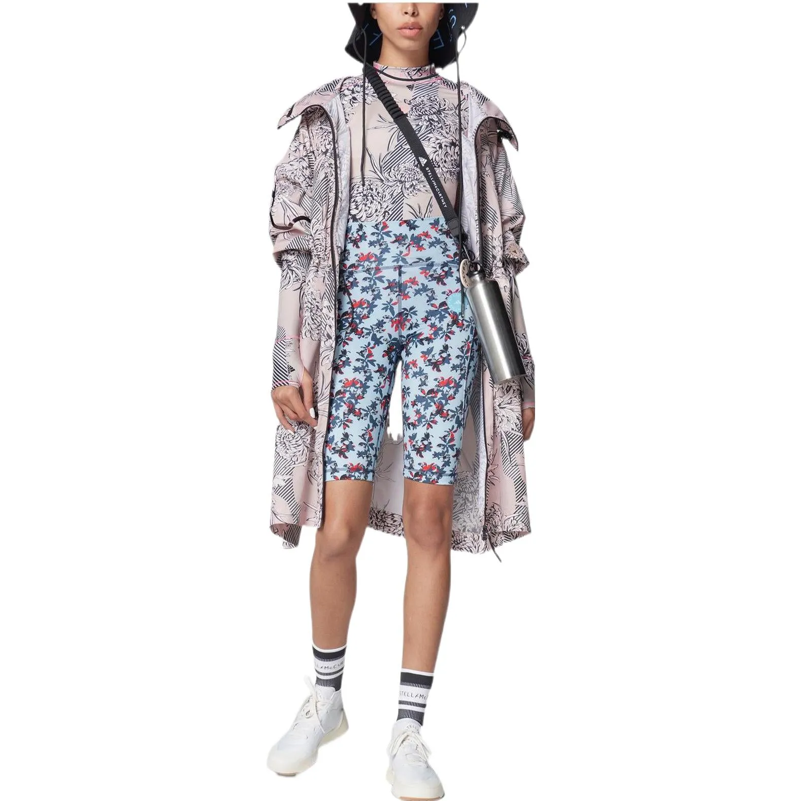 (WMNS) adidas by Stella McCartney Long Lightweight Parka Jacket 'Pink Black' GM0484 sold by KicksCrew product image thumbnail 2