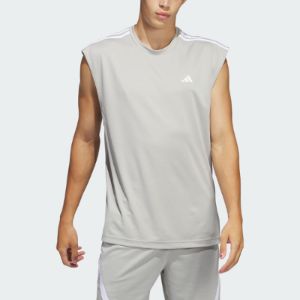 adidas All-World Sleeveless Tank Tee 'Metal Grey' IC2467 sold by KicksCrew