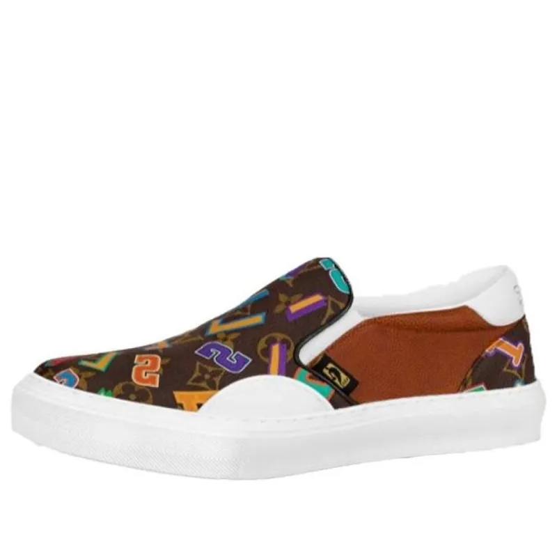 LOUIS VUITTON x NBA Ollie Slip-On Shoes 'Brown' 1A90C2 sold by KicksCrew