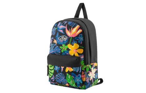 Vans Vintage Flower All-over Print Backpack 'Black Blue Yellow' VN0A4DROZEN sold by KicksCrew