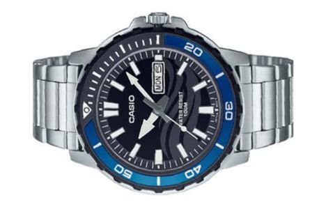 CASIO Analog 'Silver Blue' MTD-125D-1A2VDF sold by KicksCrew