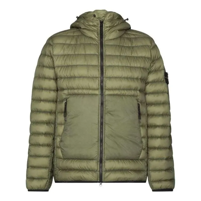STONE ISLAND Real Down Jacket 'Olive' 761540324-V0058 sold by KicksCrew