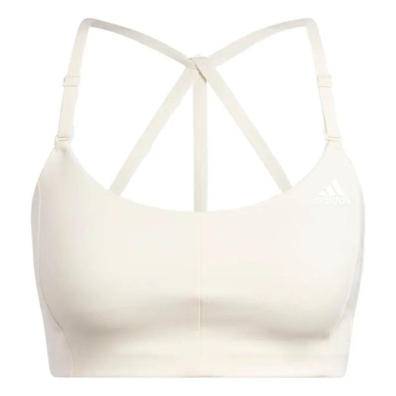 (WMNS) adidas Coreflow Medium Support Bra 'White' HC7942 sold by KicksCrew