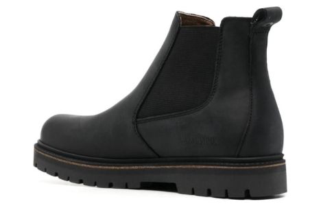 Birkenstock Stalon Natural Leather Nubuck 'Black' 1017317 sold by KicksCrew
