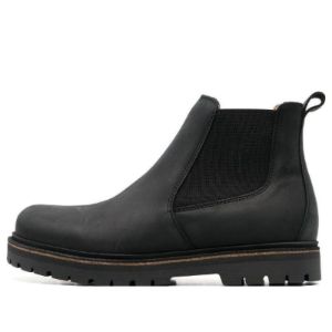 Birkenstock Stalon Natural Leather Nubuck 'Black' 1017317 sold by KicksCrew