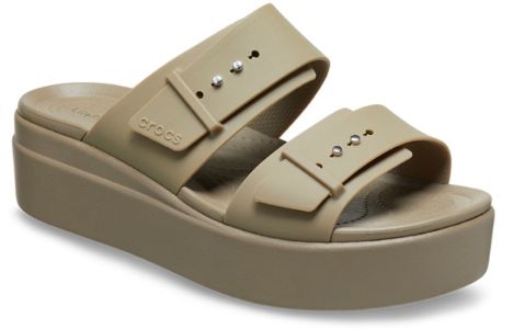 (WMNS) Crocs Brooklyn Low Wedge Sandal 'Beige' 207431-260 sold by KicksCrew