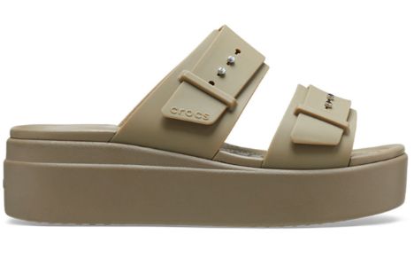 (WMNS) Crocs Brooklyn Low Wedge Sandal 'Beige' 207431-260 sold by KicksCrew