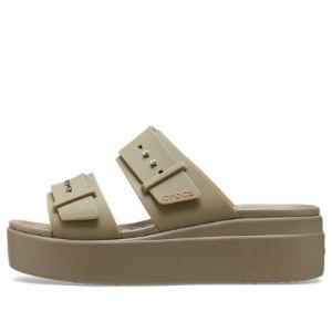 (WMNS) Crocs Brooklyn Low Wedge Sandal 'Beige' 207431-260 sold by KicksCrew