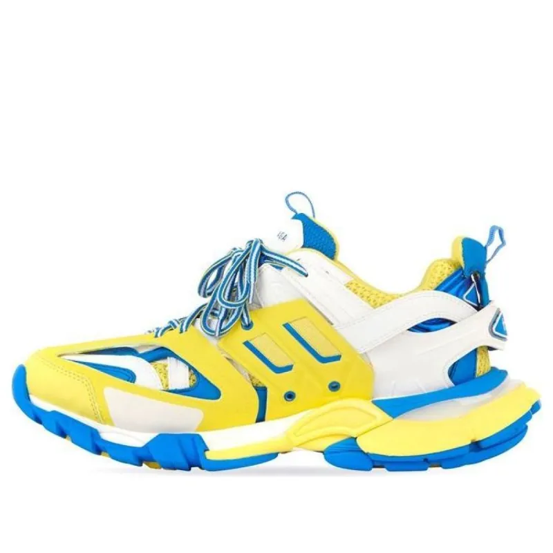 Balenciaga Track 1.0 LED Sneakers 'Yellow Blue' 555036W3AD37049 made by Balenciaga