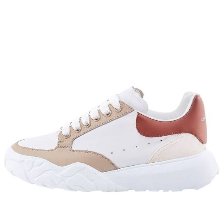 Alexander McQueen Court Trainers 'White Tan Red' 735780WID6A8804 sold by KicksCrew