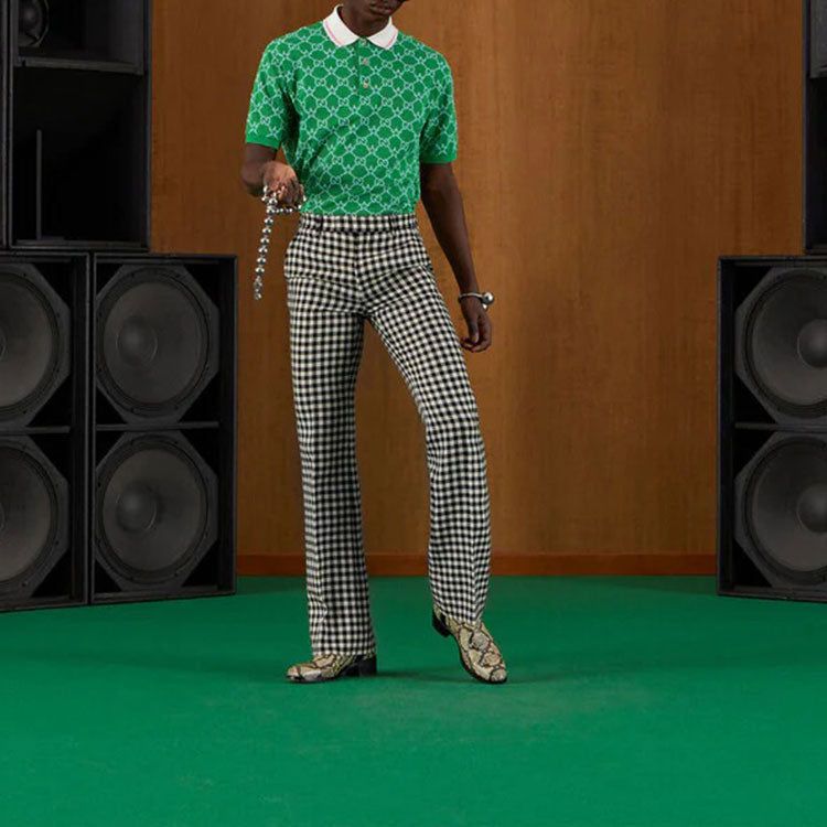 Gucci GG Stretch Cotton Polo 'Green' 696071-XJEE9-3129 sold by KicksCrew product image thumbnail 2