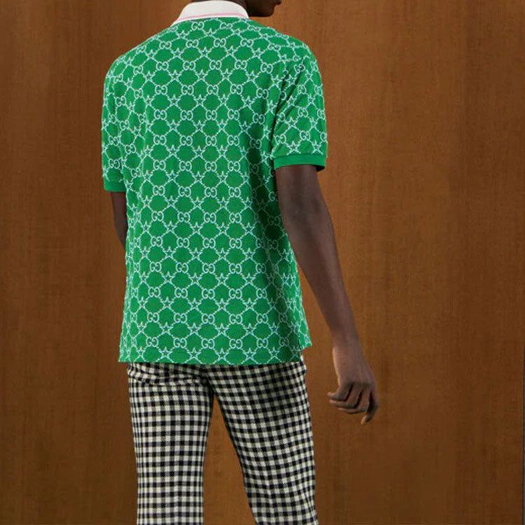 Gucci GG Stretch Cotton Polo 'Green' 696071-XJEE9-3129 sold by KicksCrew product image thumbnail 5