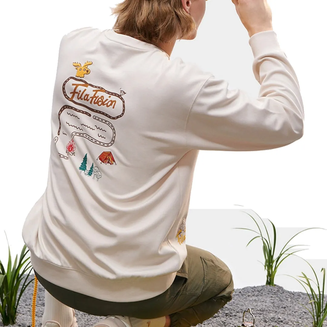 FILA FUSION Fob Graphic Sweater 'Beige' T11U333206F-BG sold by KicksCrew product image thumbnail 3