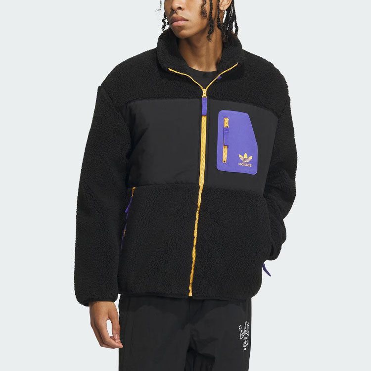 Adidas Originals Sherpa Jackets 'Black' IN0993 sold by KicksCrew product image thumbnail 2