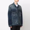 Balenciaga Embroidered Logo Denim Jacket 'Blue' 671889TJW754021 sold by KicksCrew