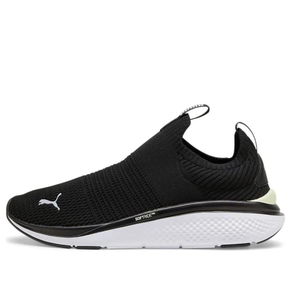(WMNS) PUMA Softride Pro Echo Slip-On 'Black White' 309982-02 sold by KicksCrew