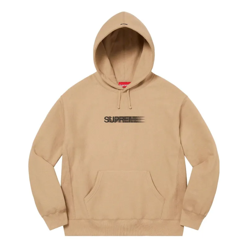 Supreme Motion Logo Hooded Sweatshirt 'Tan Black' SUP-SS23-055 sold by KicksCrew