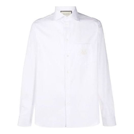 Gucci GG Embroidery Pocket Shirt 'White' 630270-ZAE51-9692 sold by KicksCrew