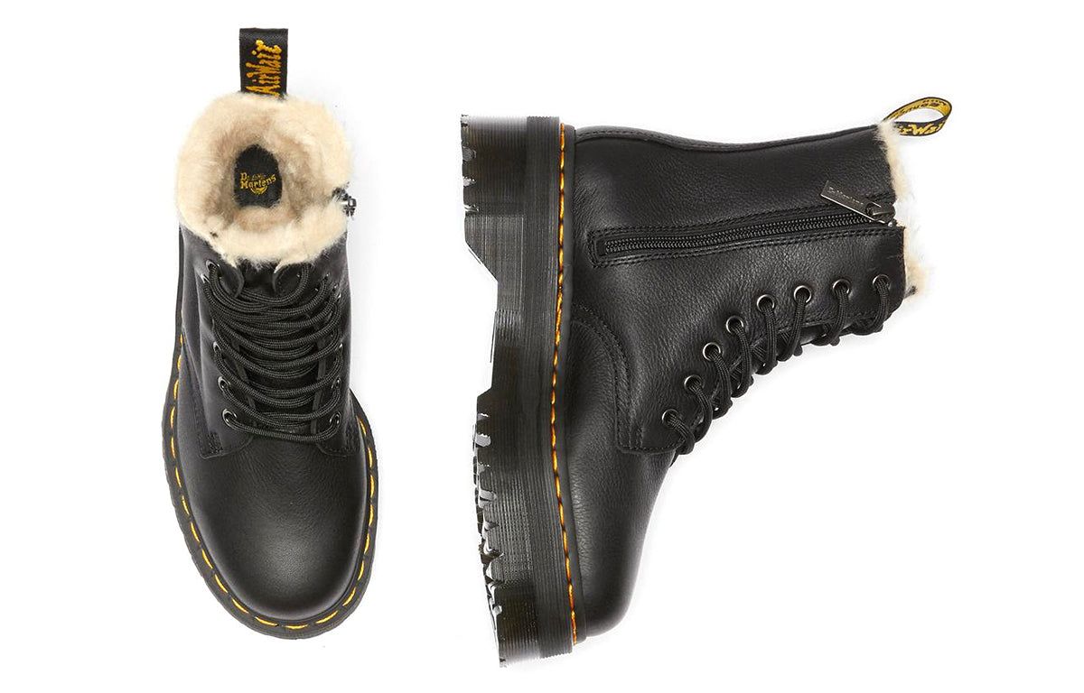 (WMNS) Dr. Martens Jadon Faux Fur Lined Leather Platform Boots 'Pisa - Black' 25637001 sold by KicksCrew product image thumbnail 3