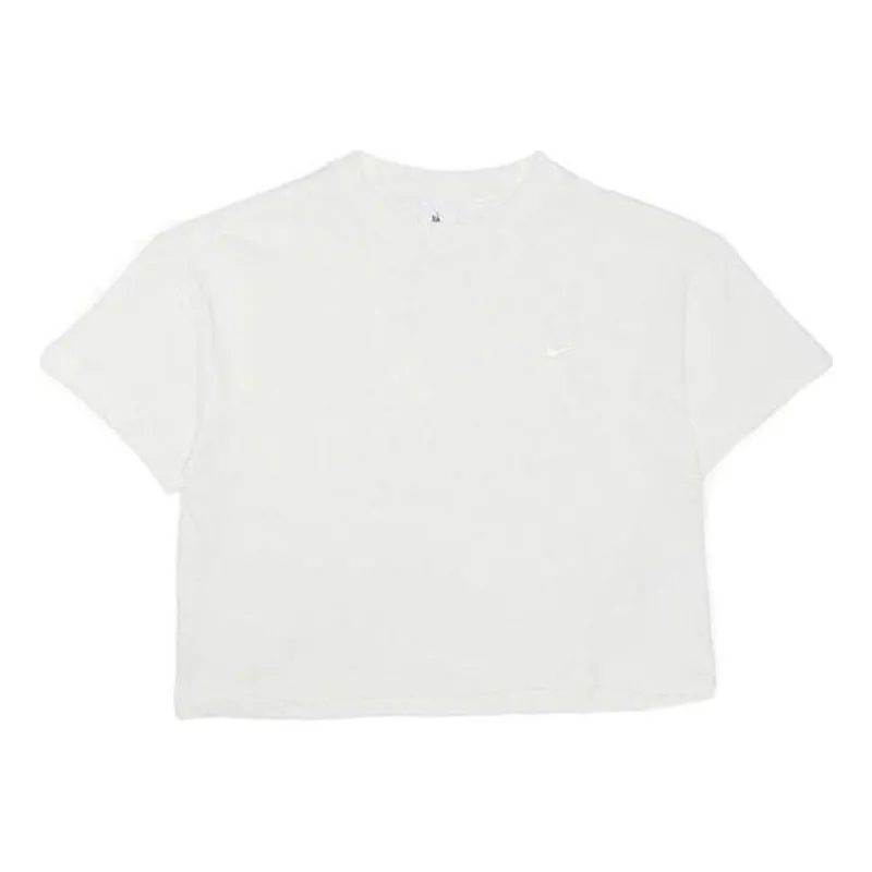 (WMNS) Nike Solo Swoosh T-Shirt 'White' DA0324-121 sold by KicksCrew