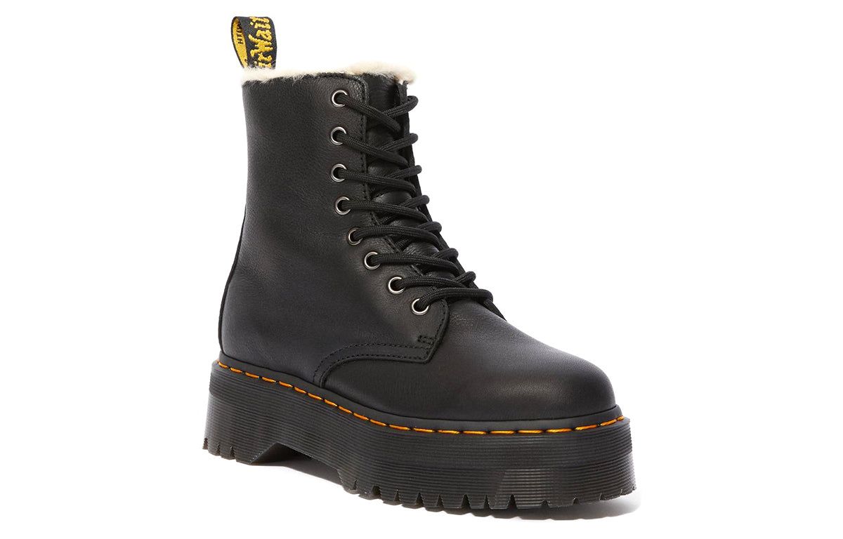 (WMNS) Dr. Martens Jadon Faux Fur Lined Leather Platform Boots 'Pisa - Black' 25637001 sold by KicksCrew product image thumbnail 2