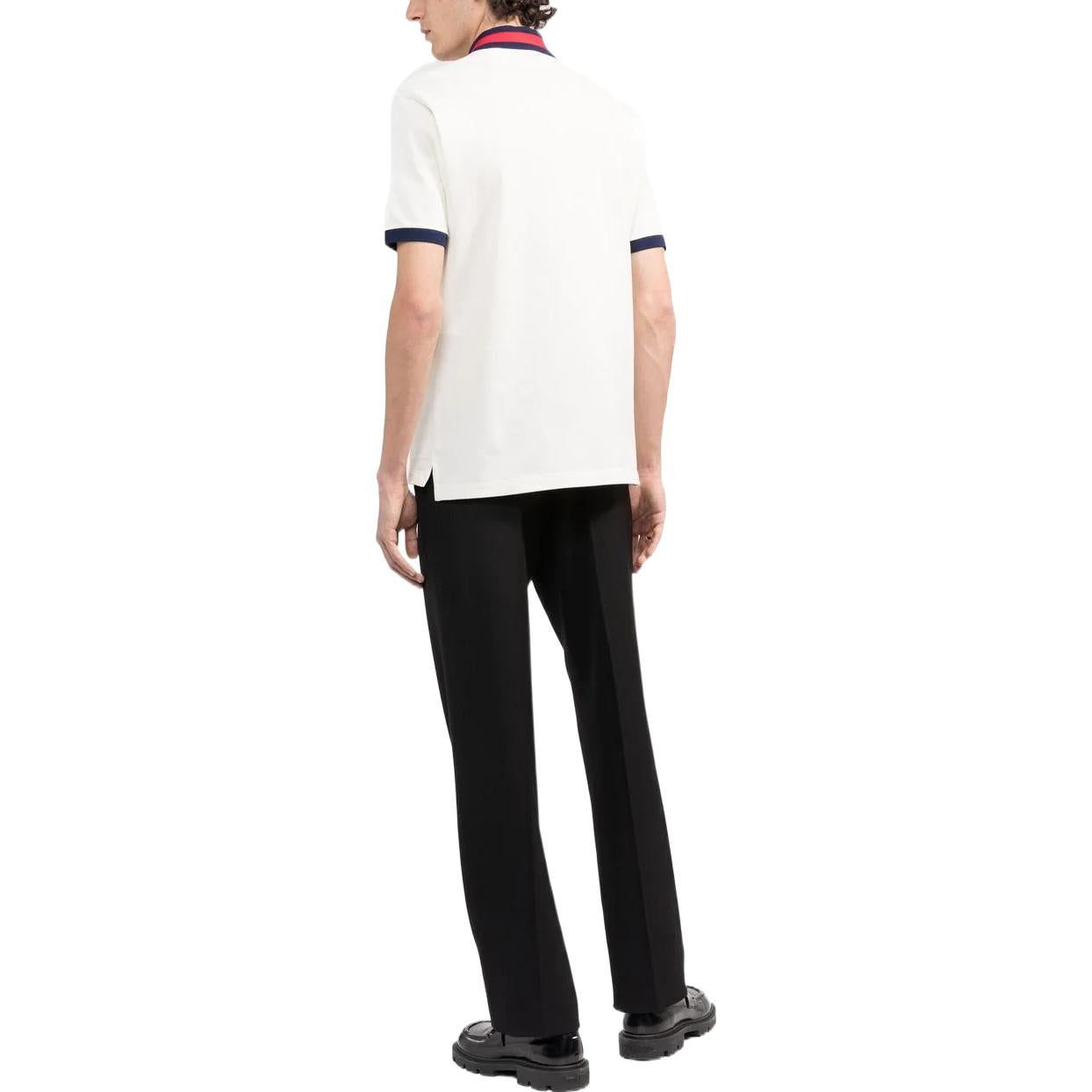 Gucci Cotton Piquet Polo With Web Collar 'Ivory' 701735-XJELJ-9750 sold by KicksCrew product image thumbnail 3