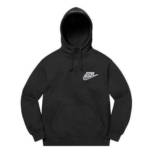 Supreme x Nike Half Zip Hoodie 'Black' DB2842 sold by KicksCrew