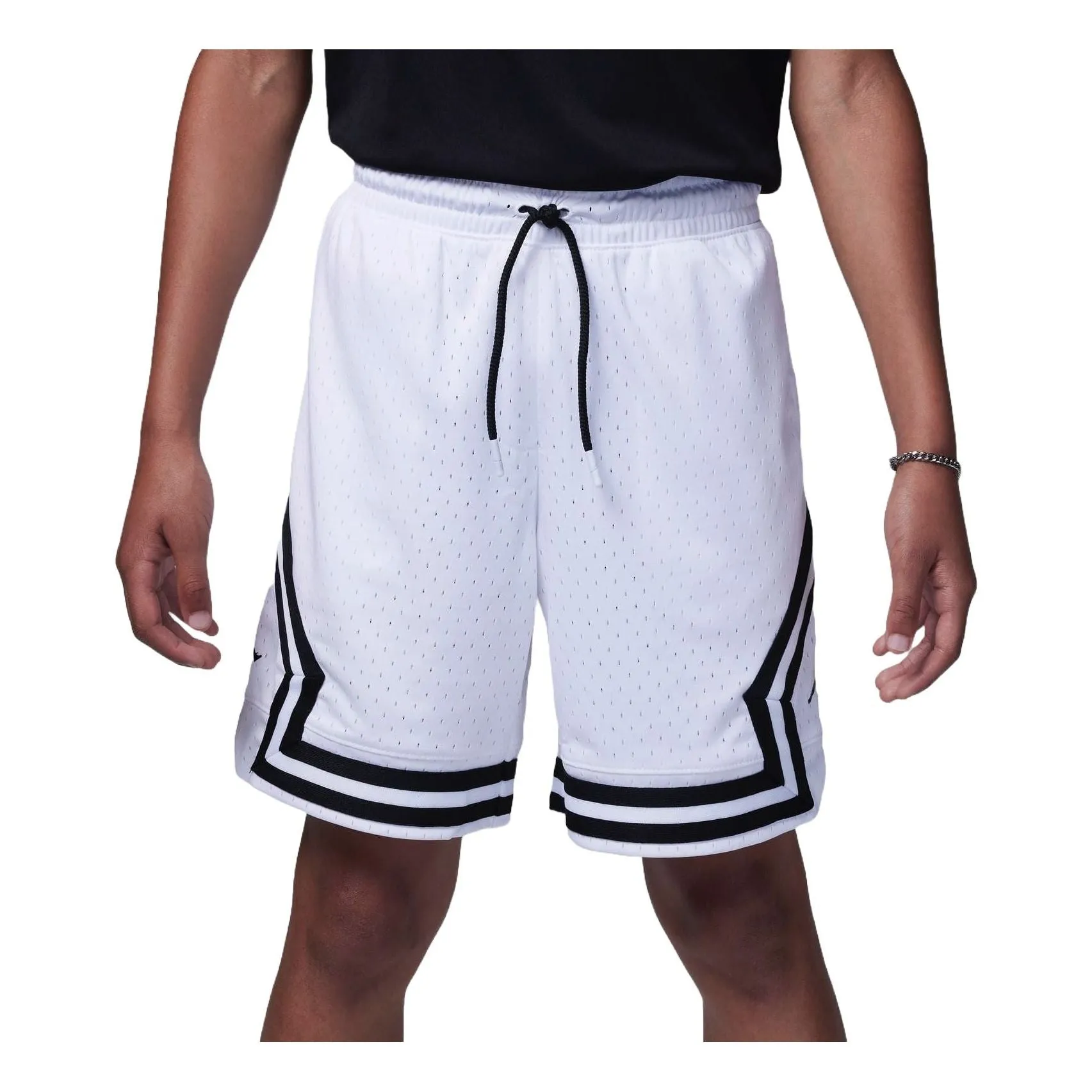 (GS) Air Jordan Mesh Shorts 'White Black' DR8097-100 sold by KicksCrew