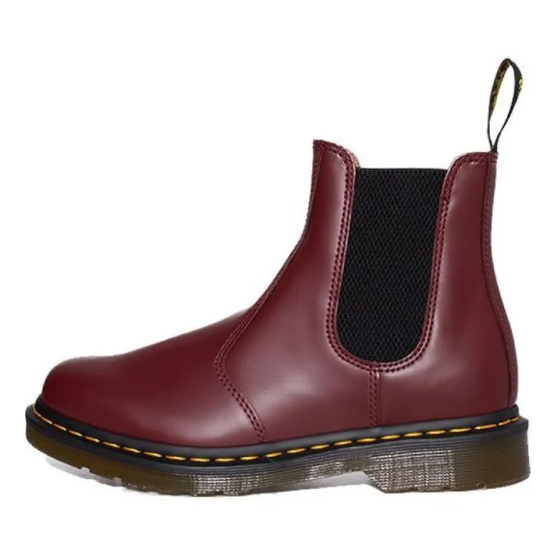 Dr.Martens 2976 Yellow Stitch Chelsea Boots 'Cherry Red' 22227600 sold by KicksCrew