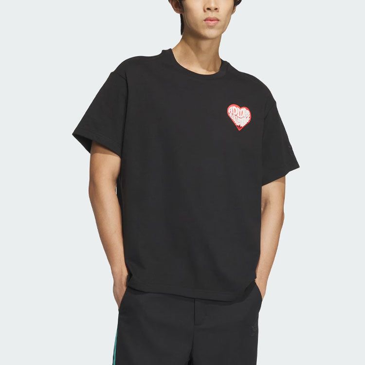 adidas originals V-Day Short Sleeve T-Shirt (Gender Neutral) 'Black' JE3470 sold by KicksCrew product image thumbnail 2
